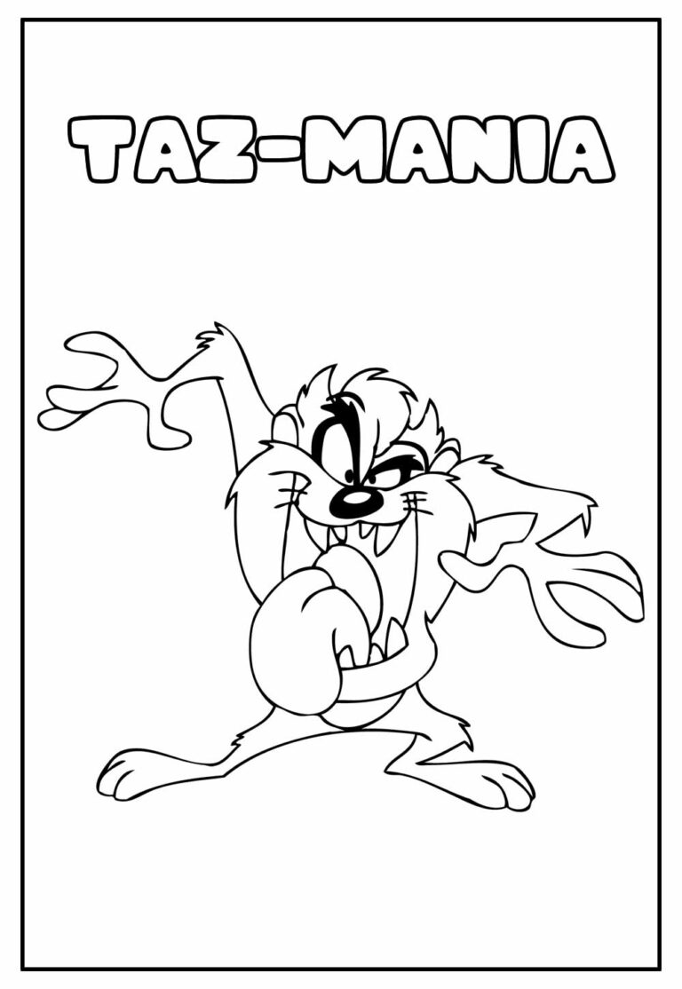 Desenhos Do Taz Mania Para Colorir Bora Colorir