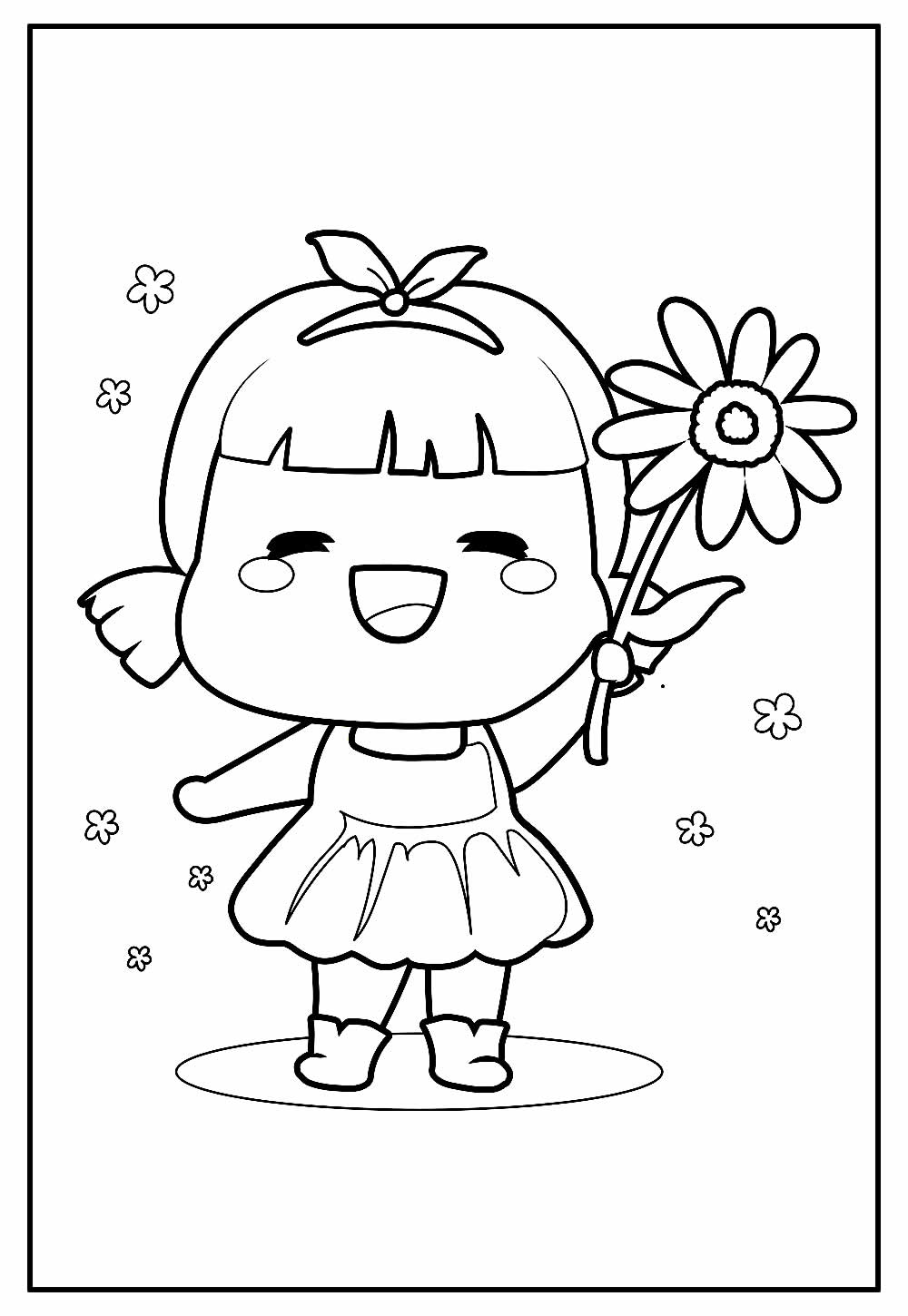 Desenho de Menina para colorir