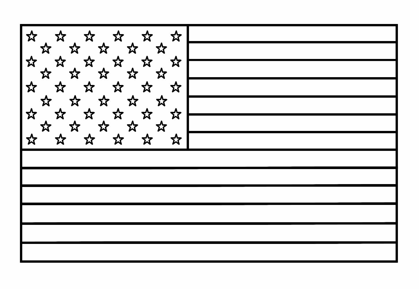 Desenho da Bandeira dos Estados Unidos para colorir