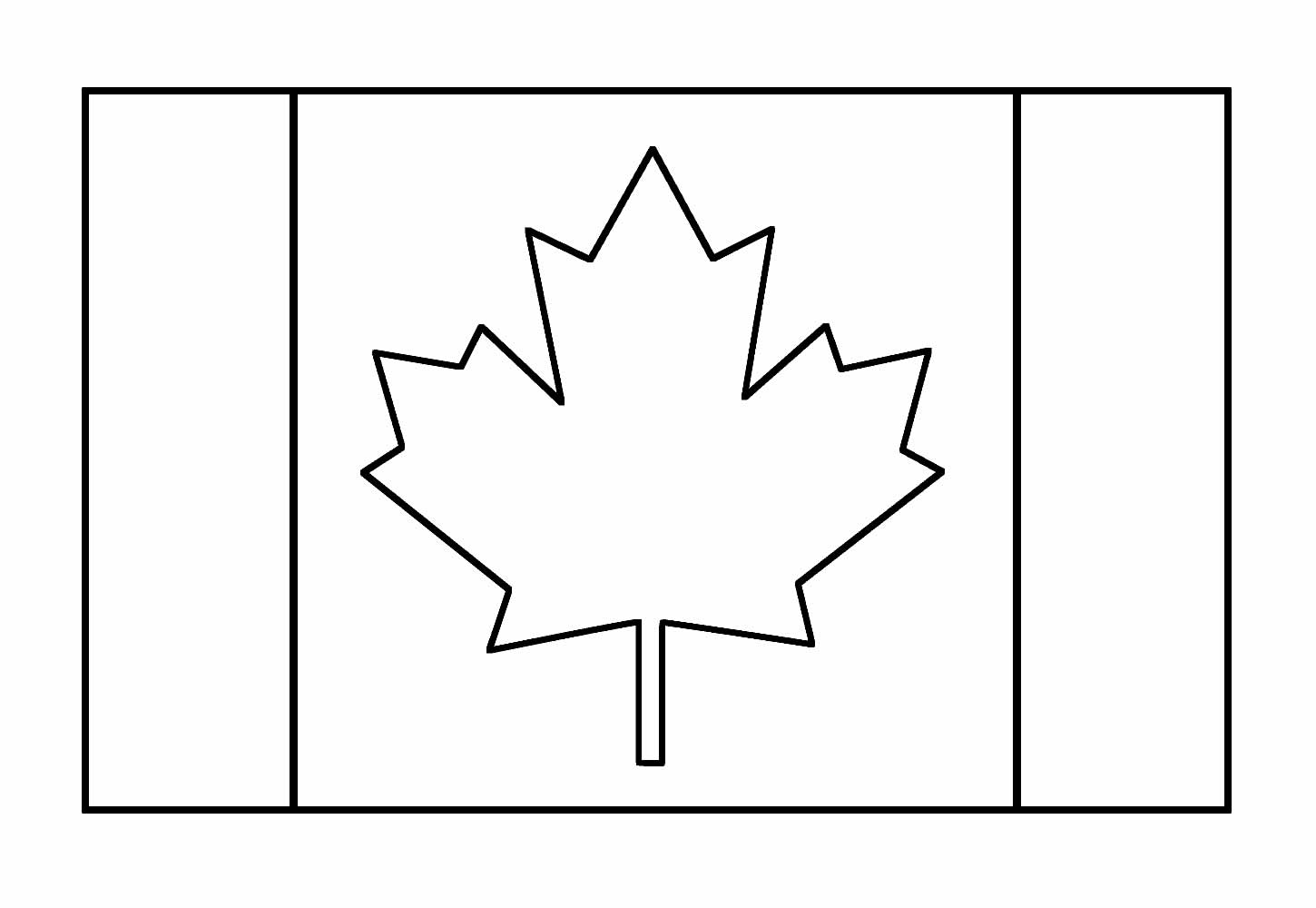 Desenho da Bandeira do Canadá para colorir