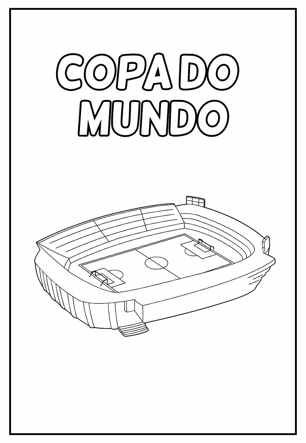 Desenho Educativo da Copa do Mundo para colorir