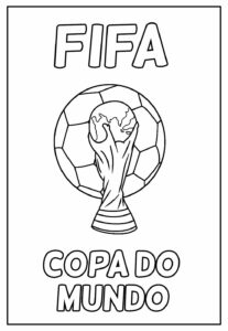 Desenhos da Copa do Mundo para colorir - Bora Colorir