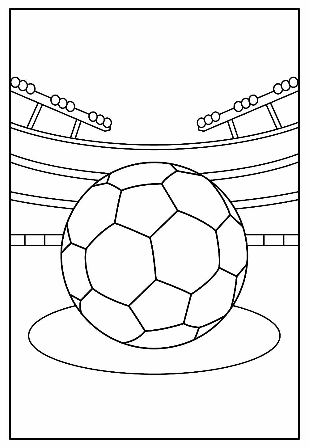 Desenhos para colorir de desenho de um estádio de futebol para