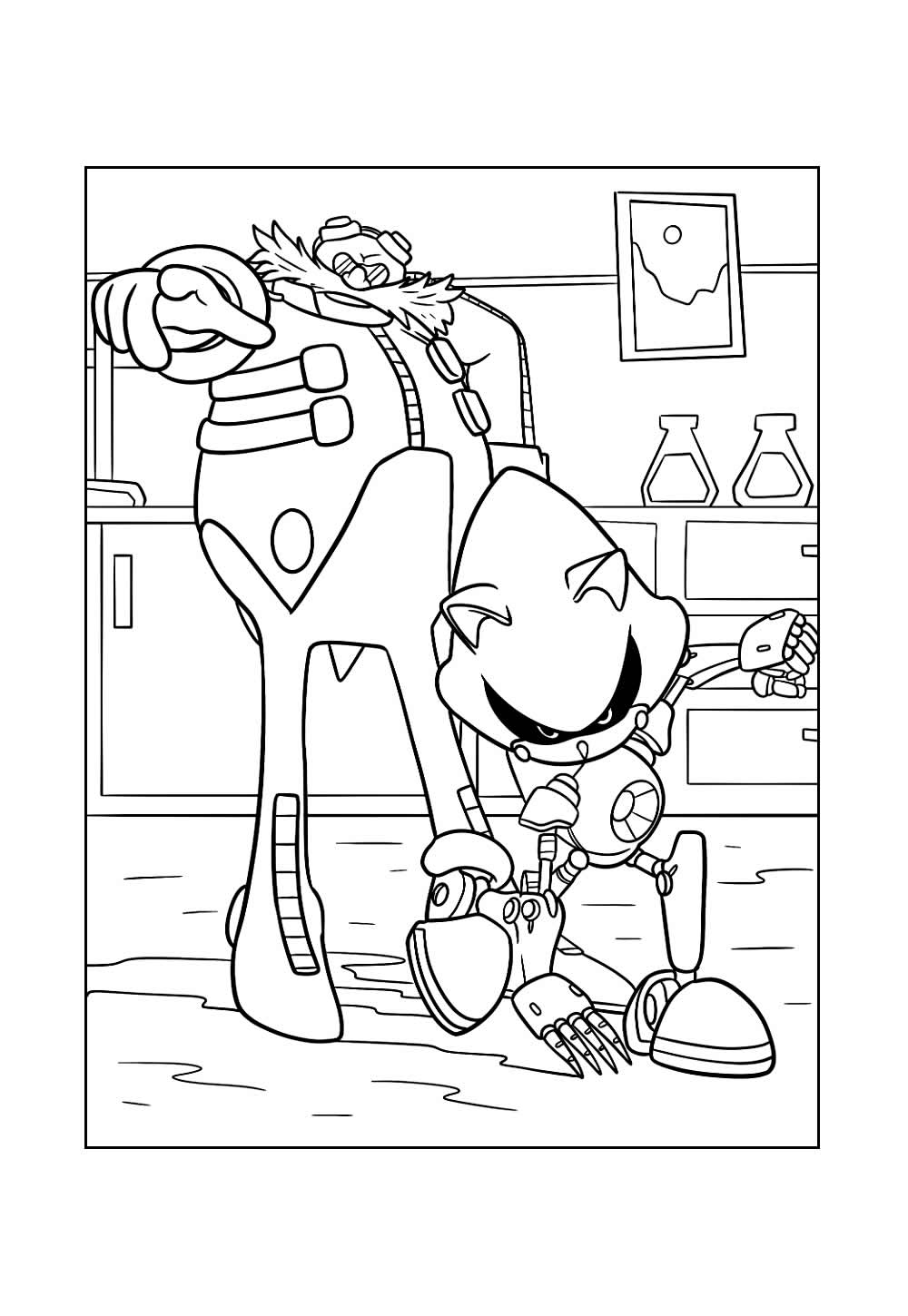 Desenho do Dr. Ivo Robotnik para colorir
