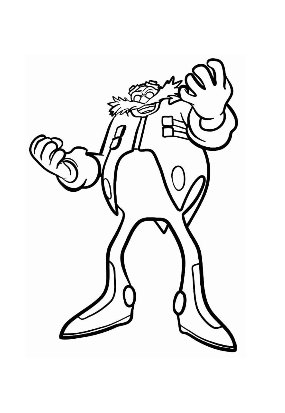 Desenho do Dr. Ivo Robotnik para colorir