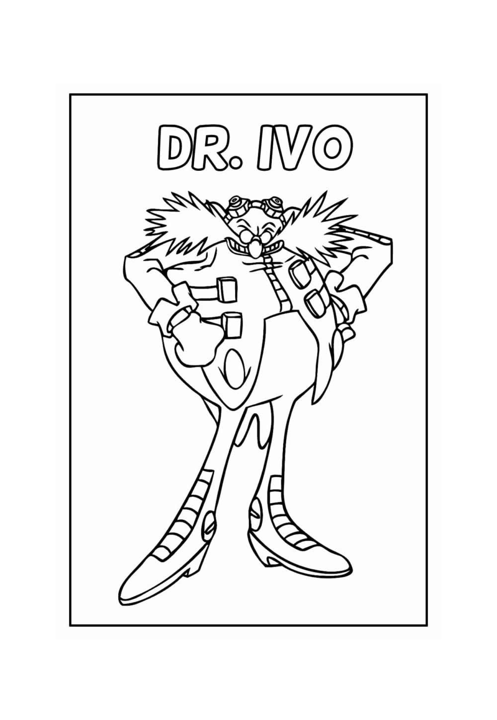 Desenho Educativo de Dr. Ivo Robotnik para colorir
