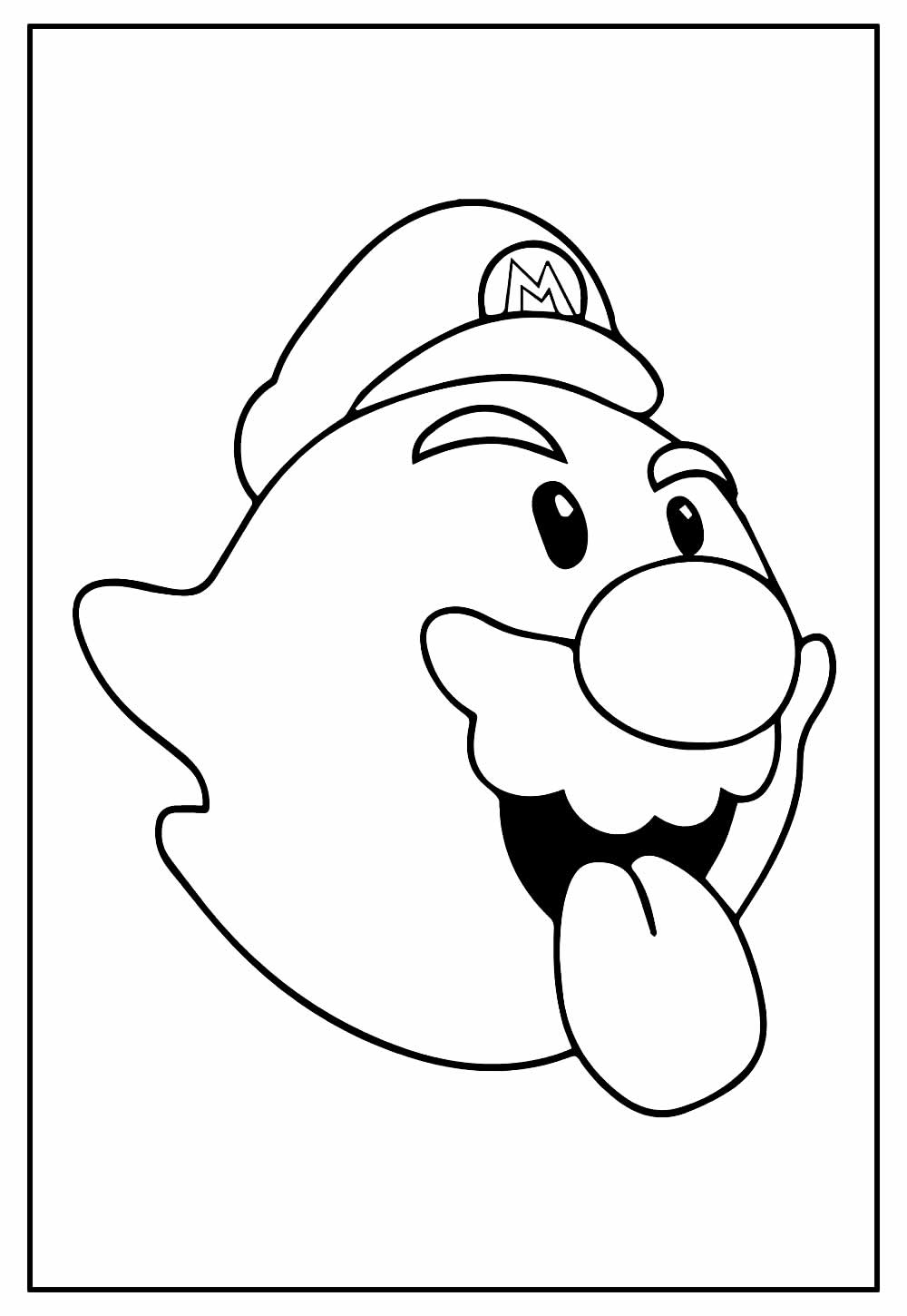 Desenho de Mario Bros para pintar
