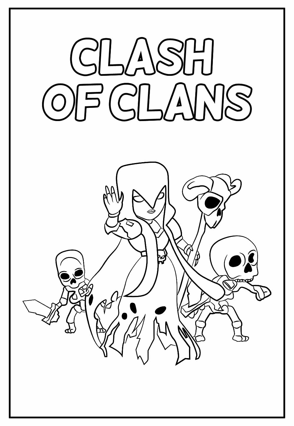 Desenho para colorir de Clash of Clans