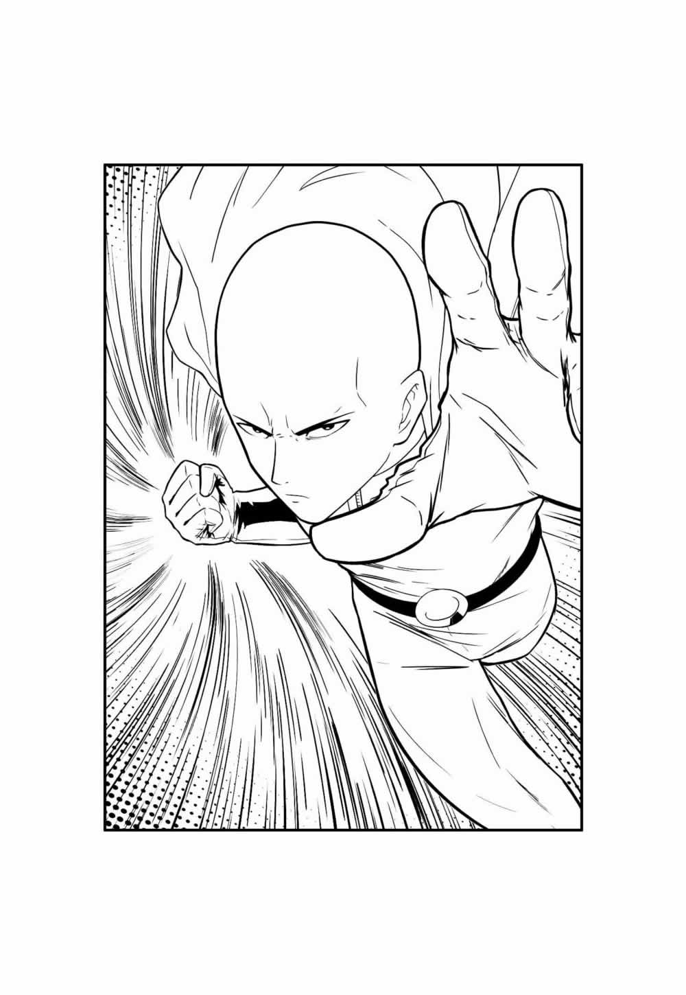 Desenho de One Punch Man para colorir