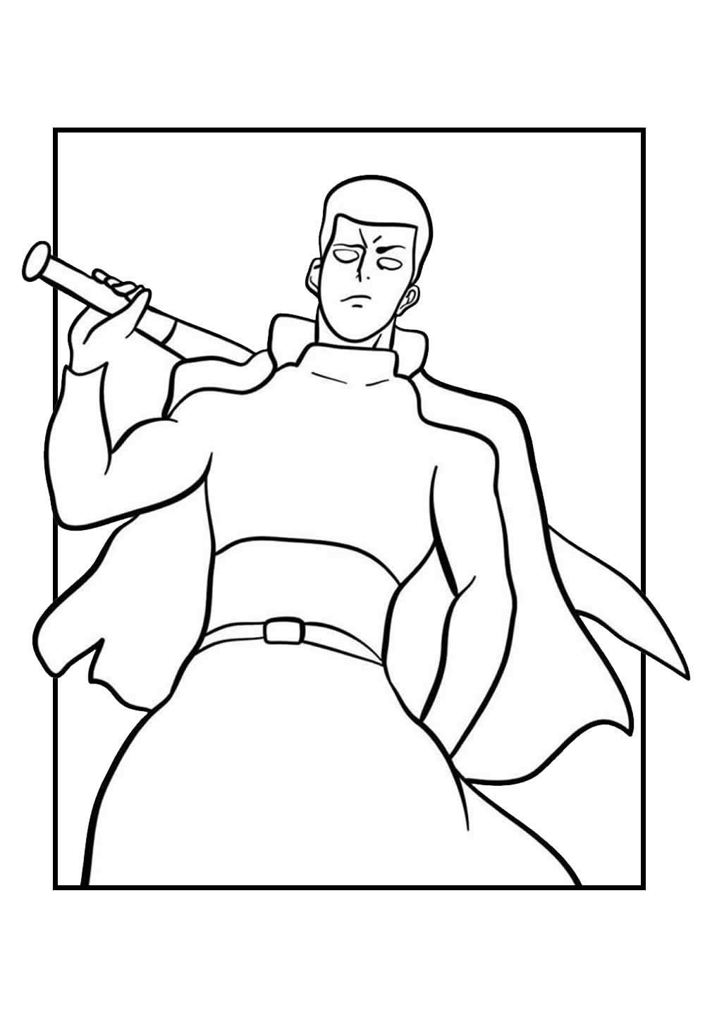 Desenho de One Punch Man para pintar