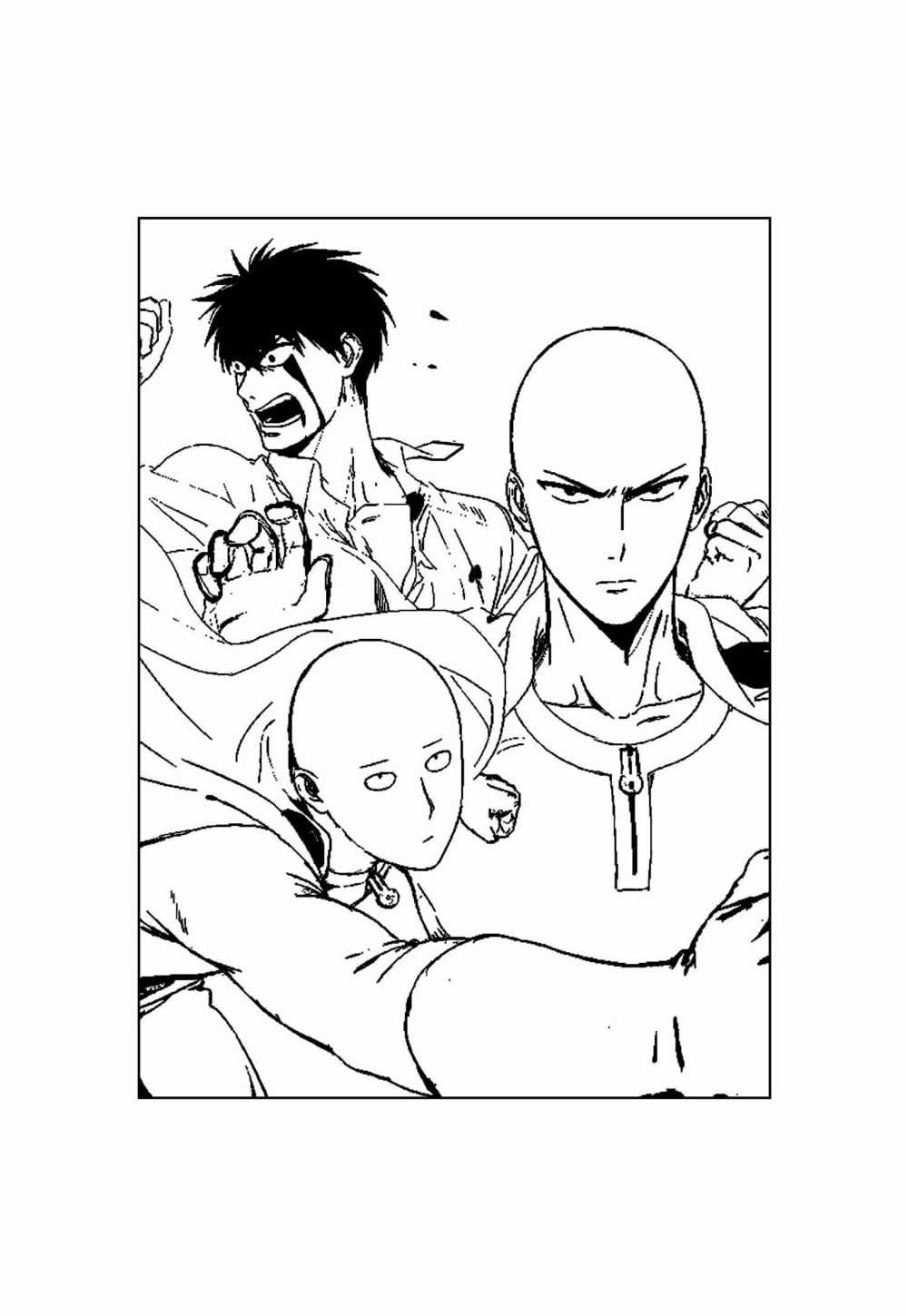 Desenho de One Punch Man para pintar
