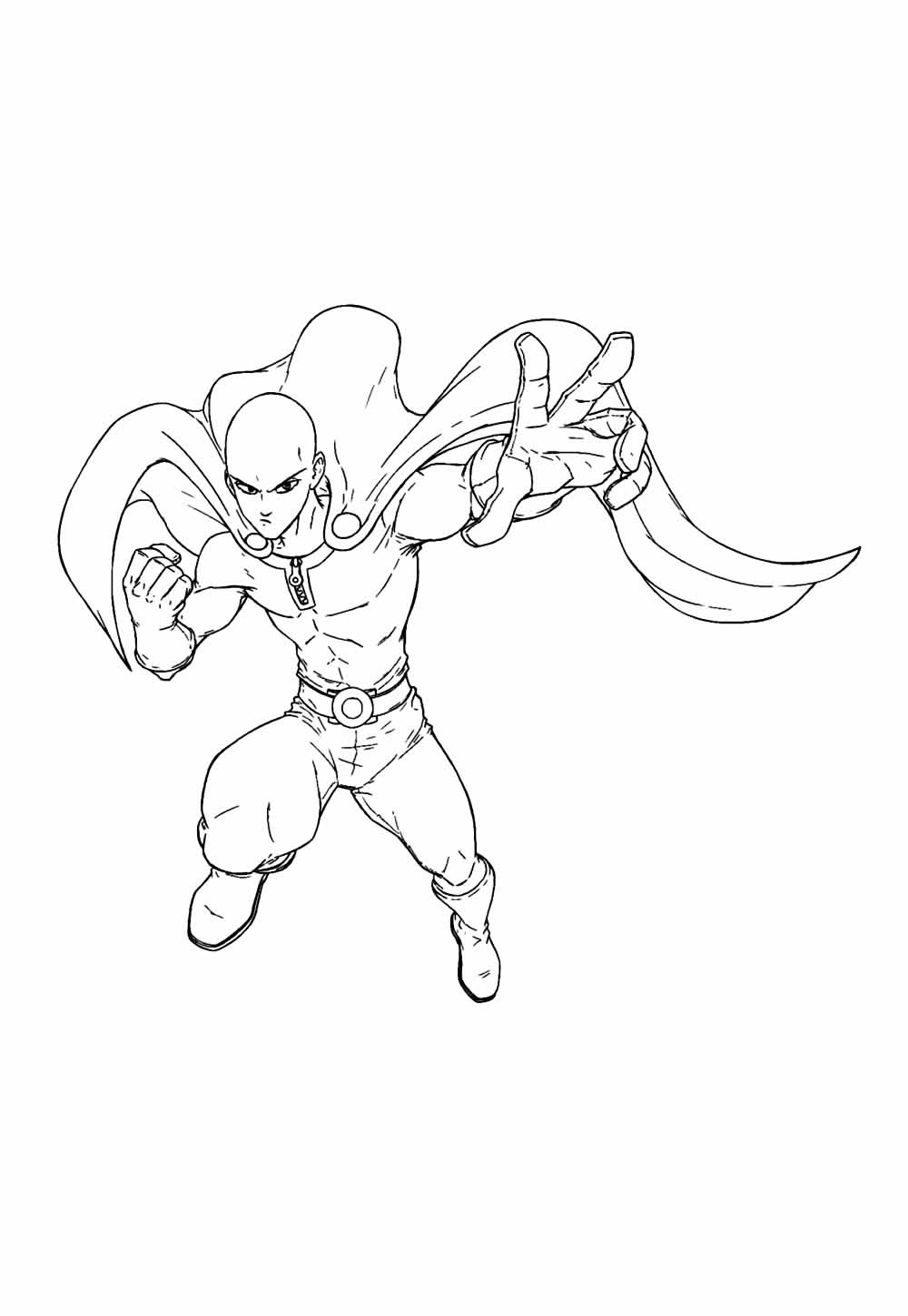 Desenho de One Punch Man para colorir