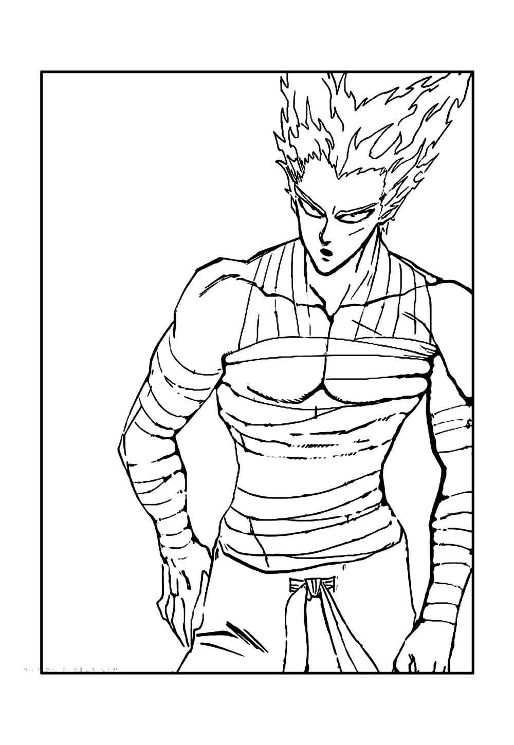 Desenho de One Punch Man para colorir
