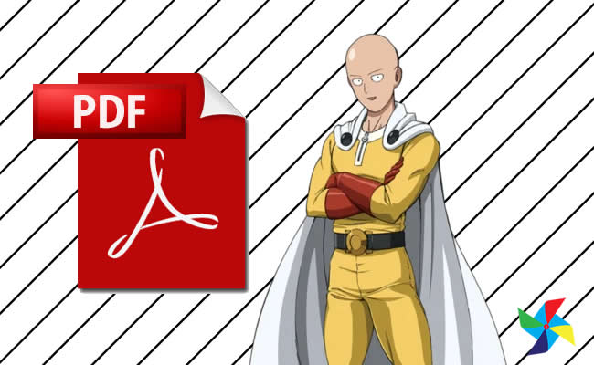 Desenho de One Punch Man em PDF