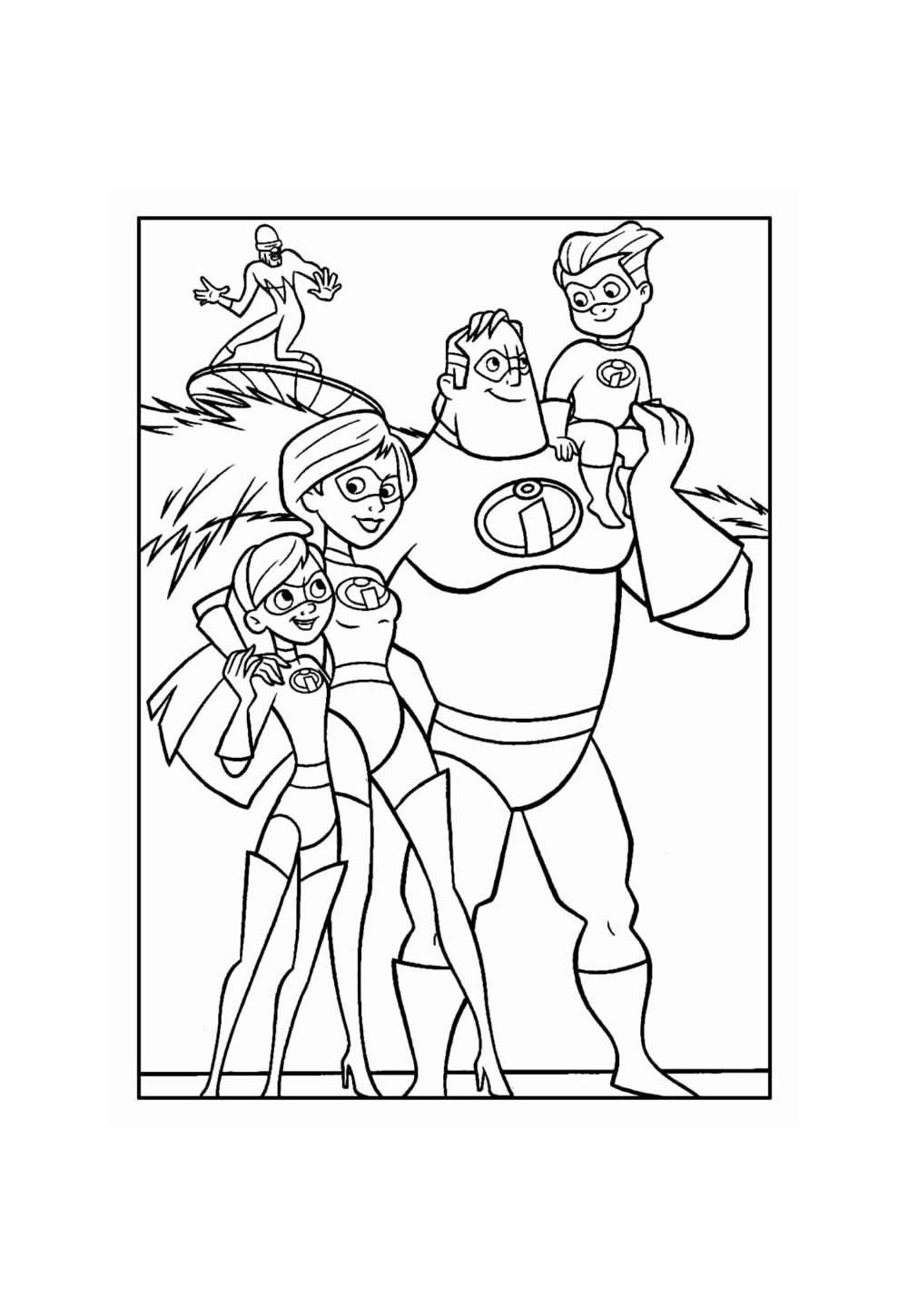 Desenho de Os Incríveis para colorir