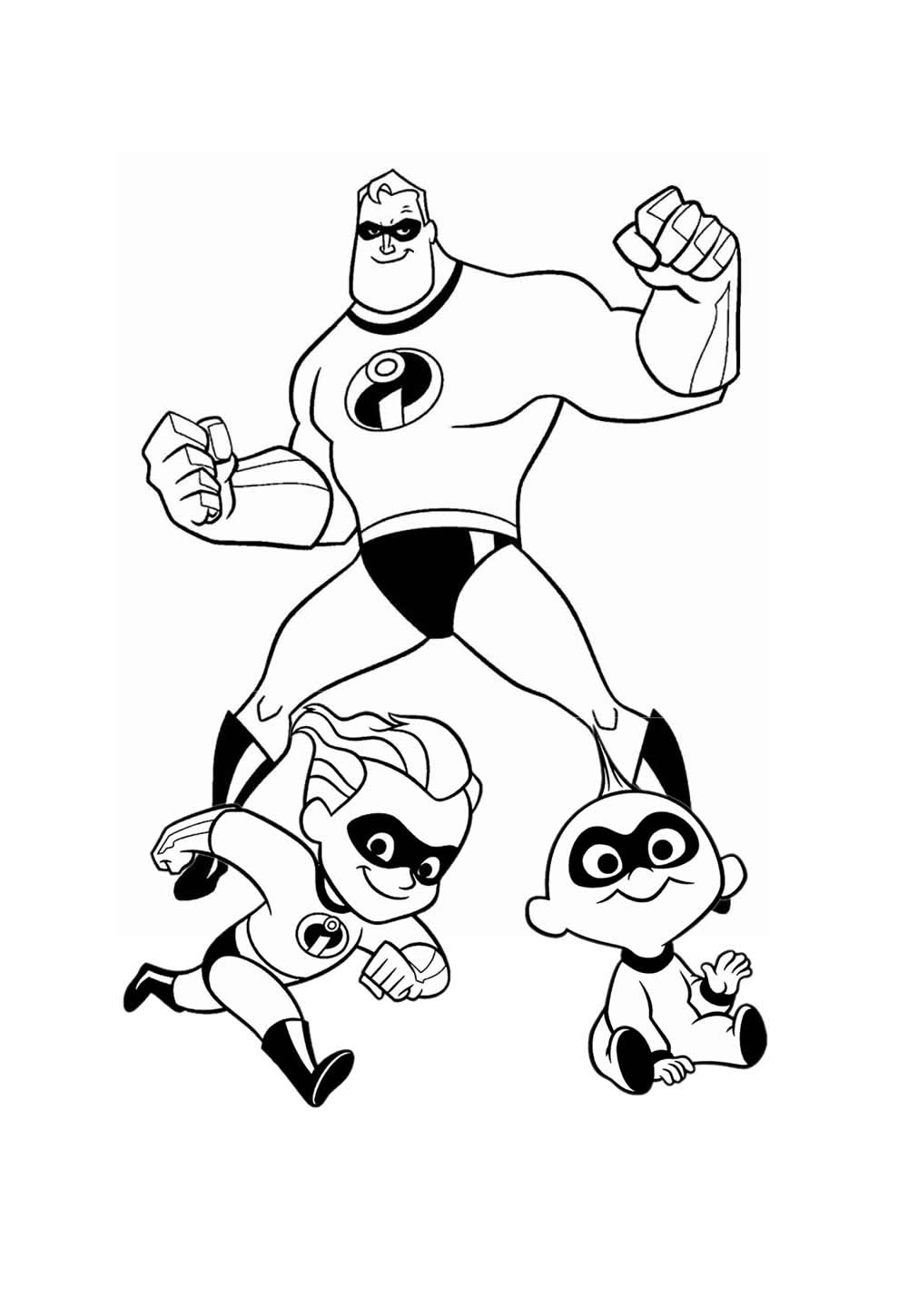 Desenho de Os Incríveis para colorir
