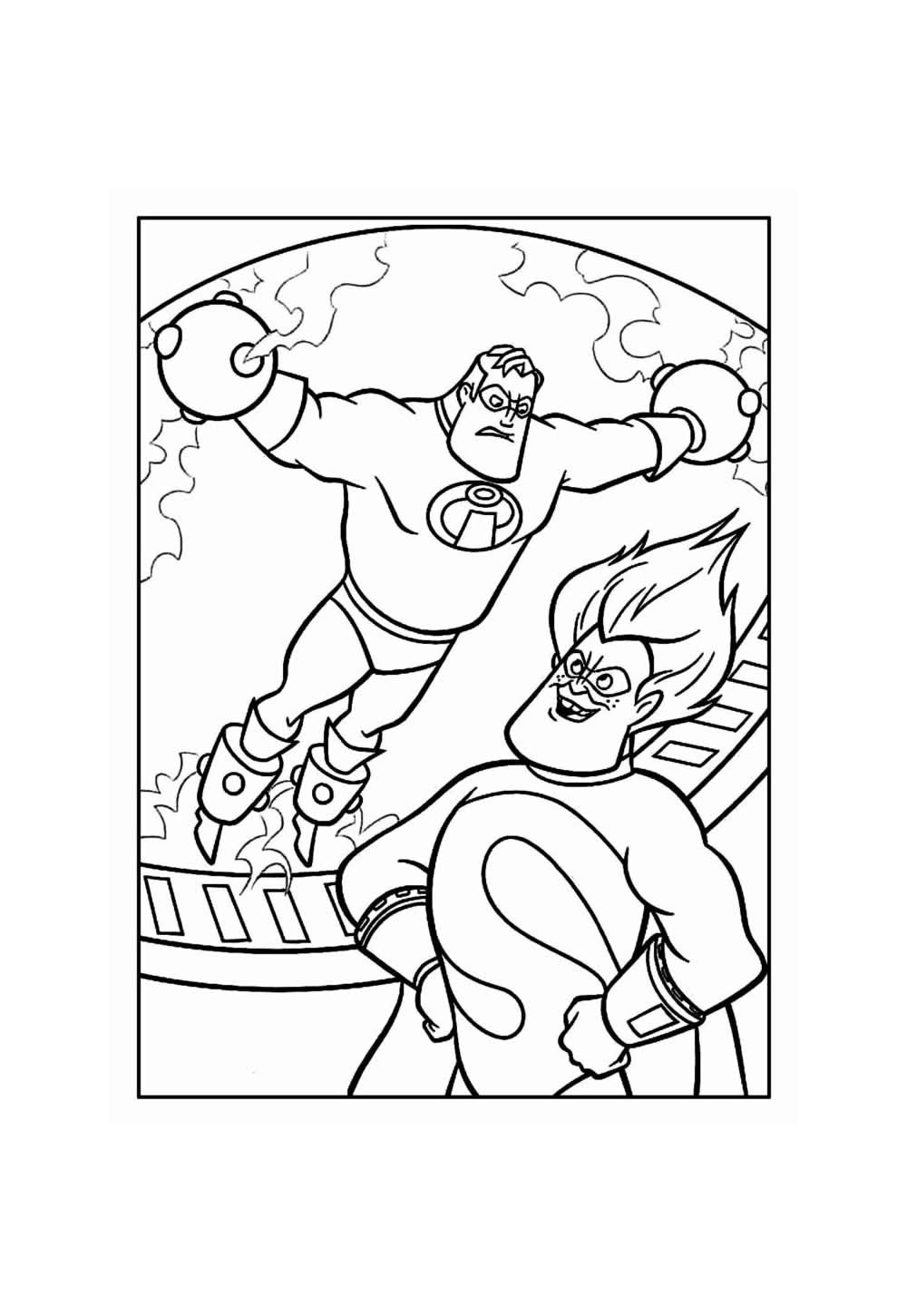 Desenho de Os Incríveis para colorir