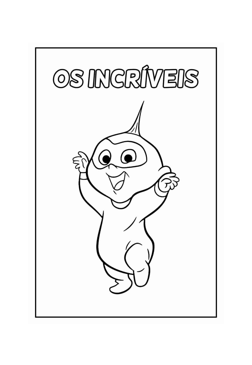 Desenho de Os Incríveis para pintar