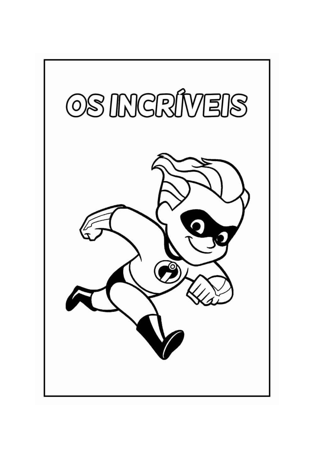 Desenho Educativo de Os Incríveis para colorir