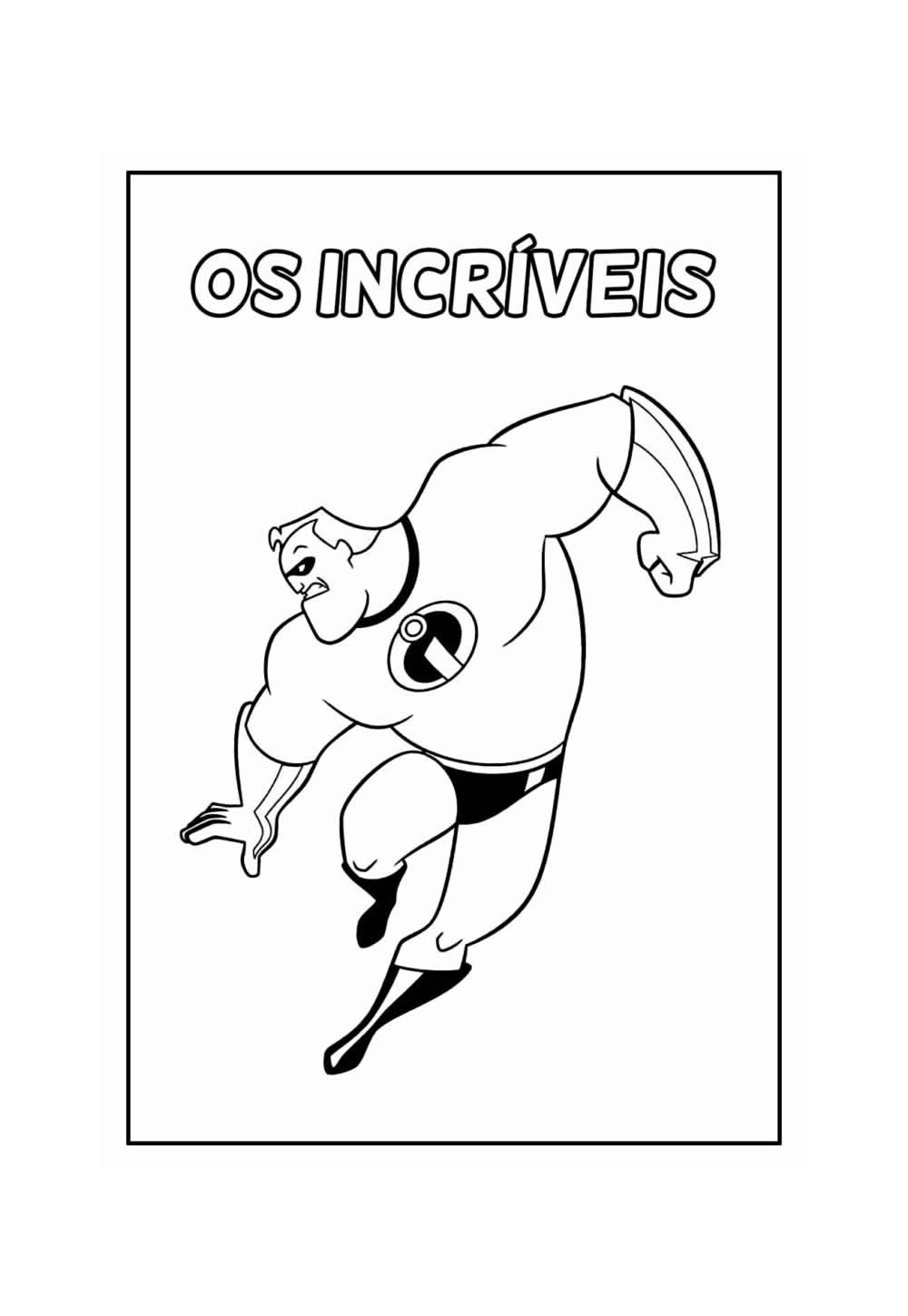 Desenho de Os Incríveis para colorir