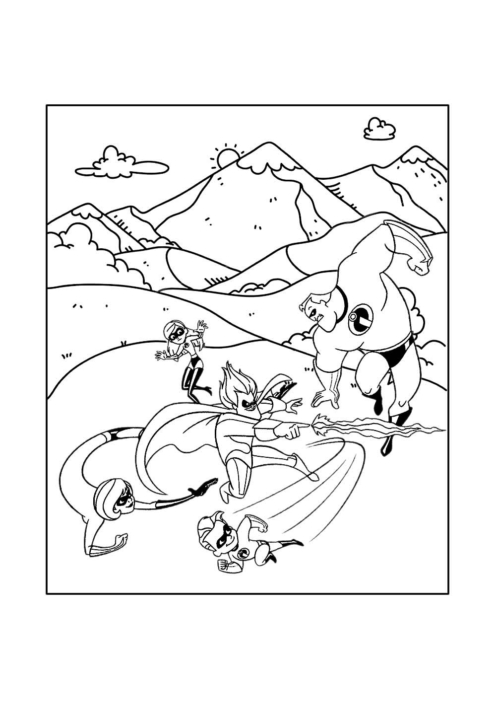 Os Incríveis para colorir