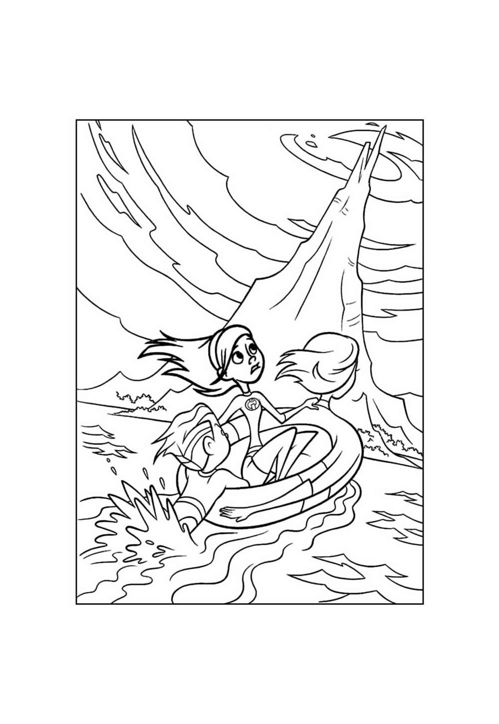 Desenho de Os Incríveis para colorir