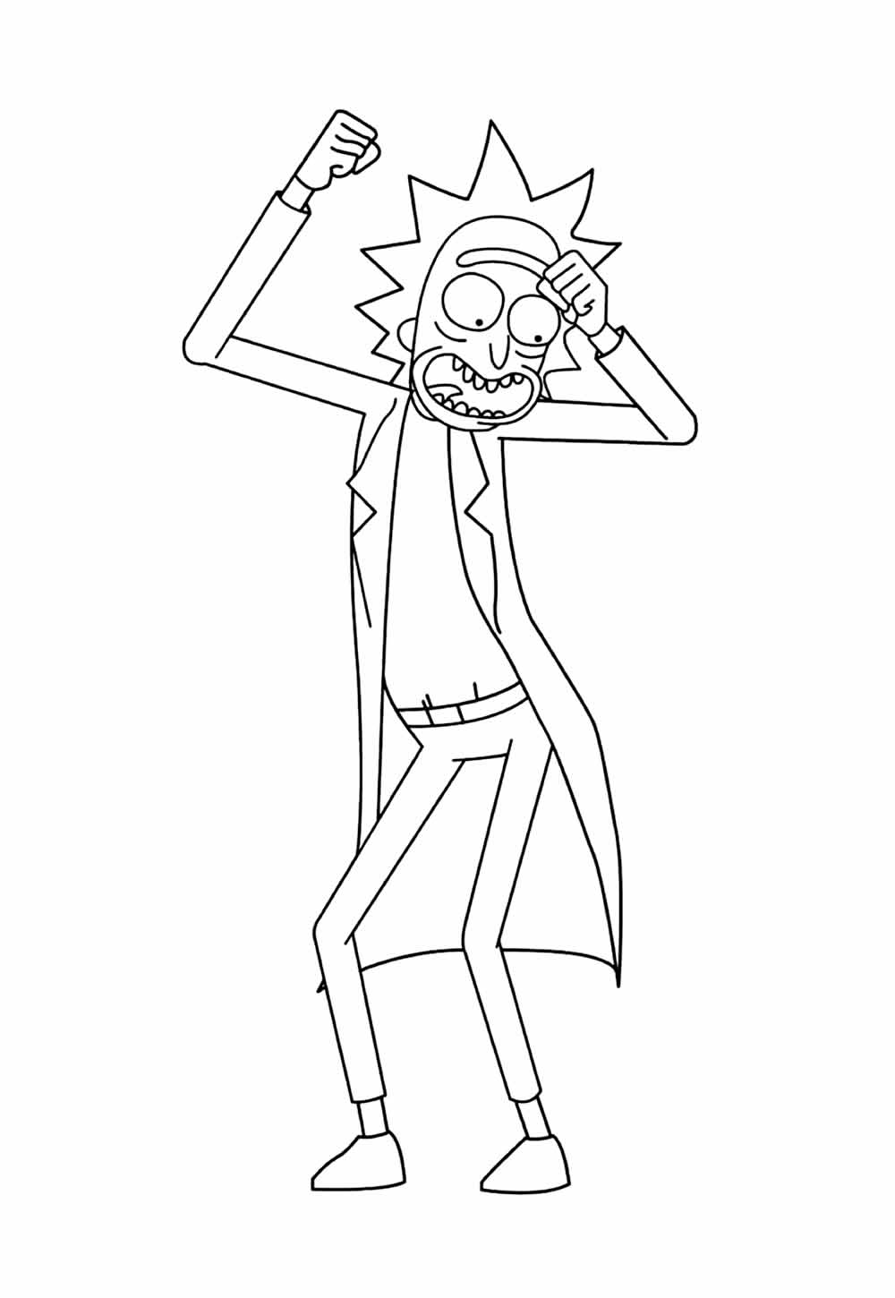 Desenho para colorir - Rick e Morty