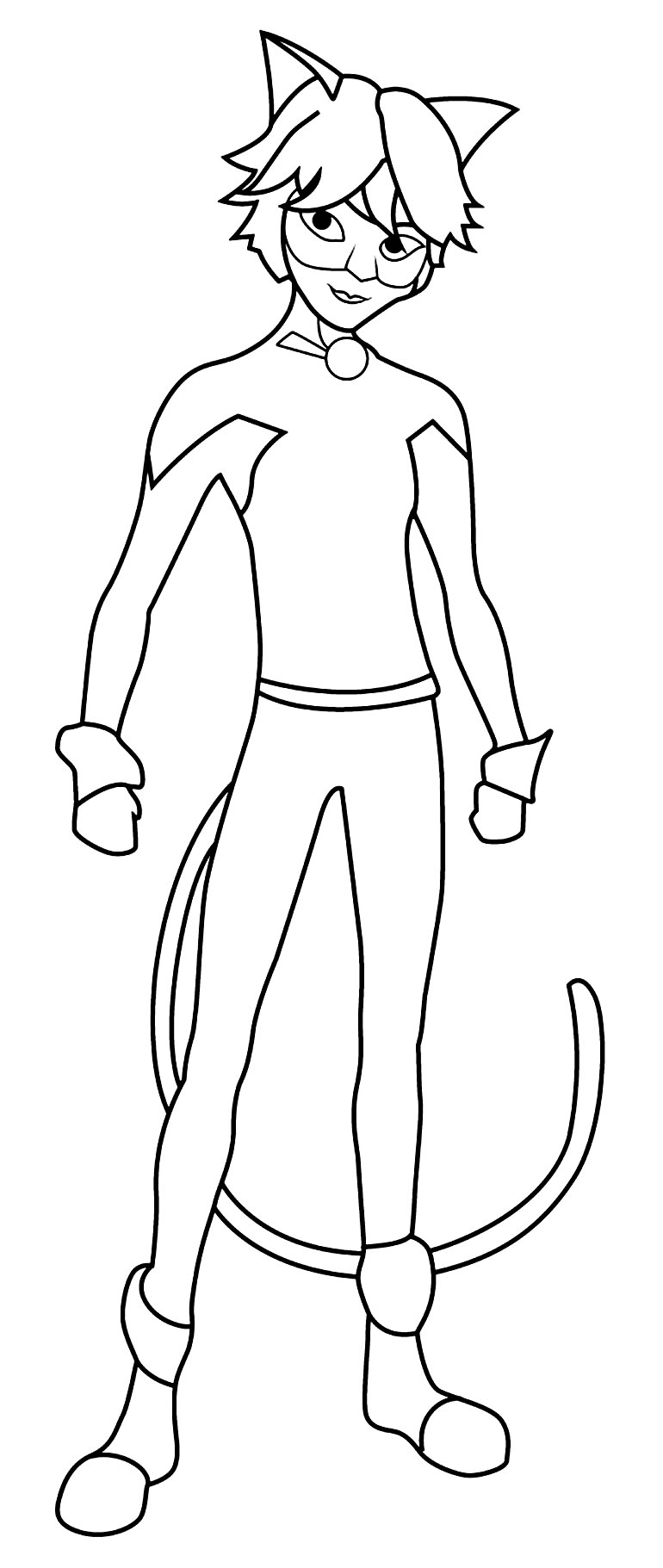 Desenho de Ice Cat Noir para colorir