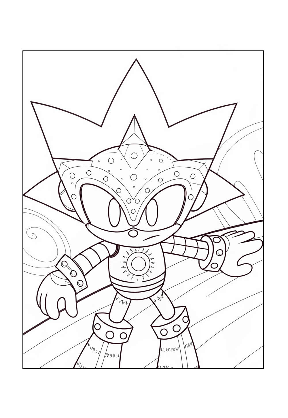 Desenho de Metal Sonic para colorir