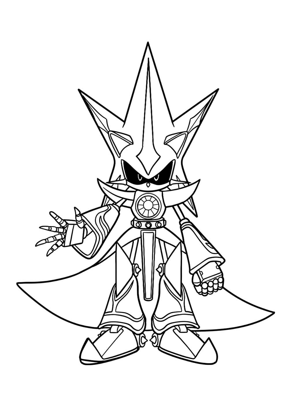 Desenho de Metal Sonic para colorir