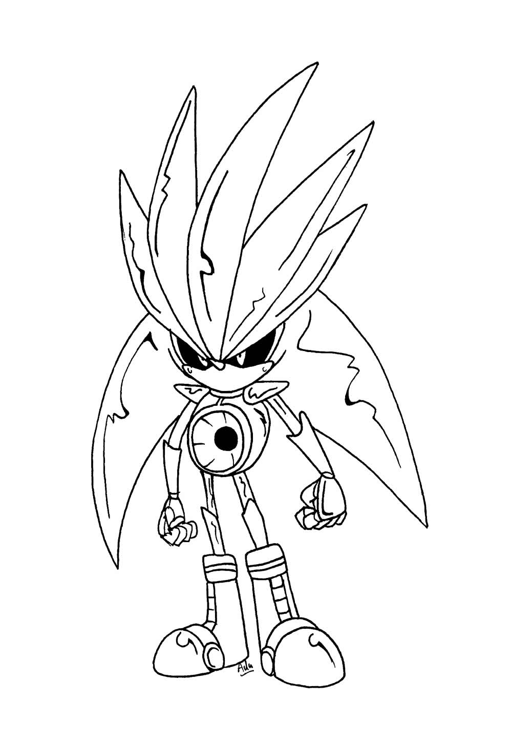 Desenho de Metal Sonic para colorir