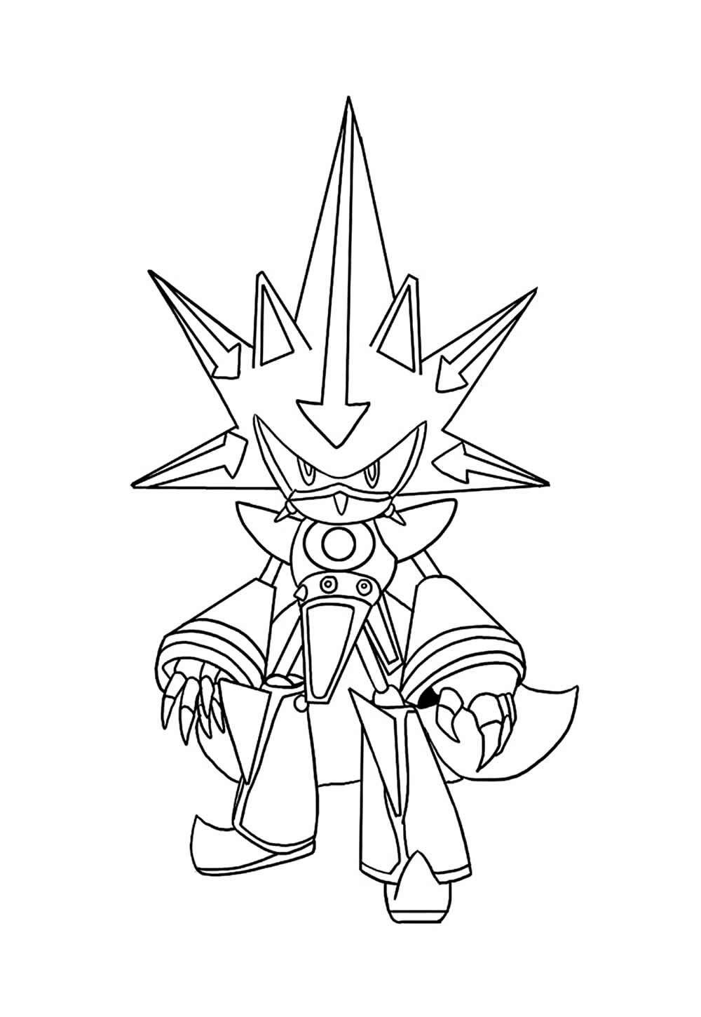 Desenho de Metal Sonic para pintar