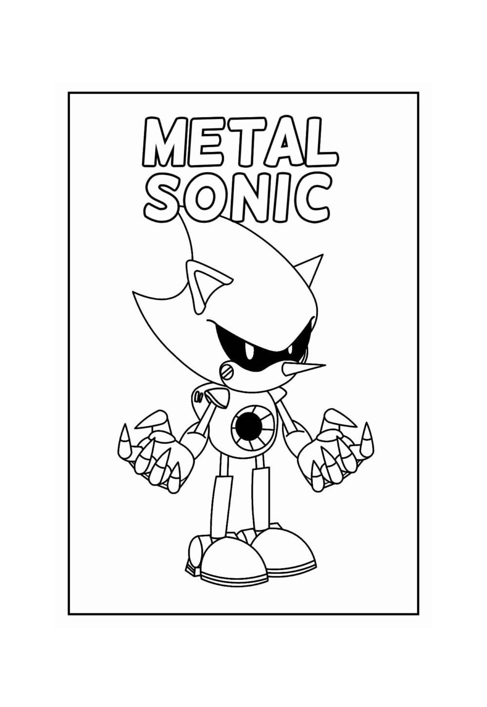 Desenho de Metal Sonic para colorir