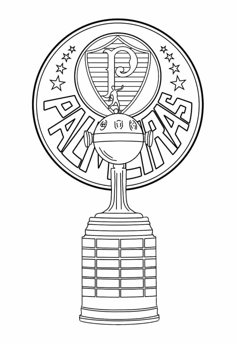 Desenhos do Palmeiras para colorir - Bora Colorir
