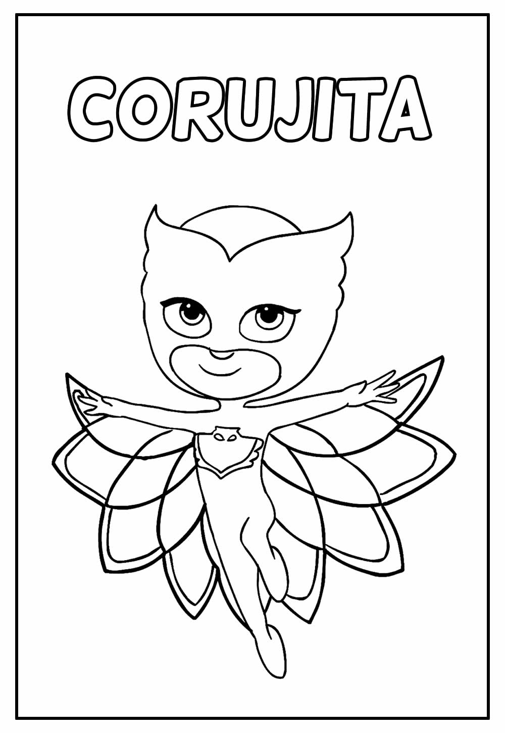 Desenho Educativo da Corujita para colorir