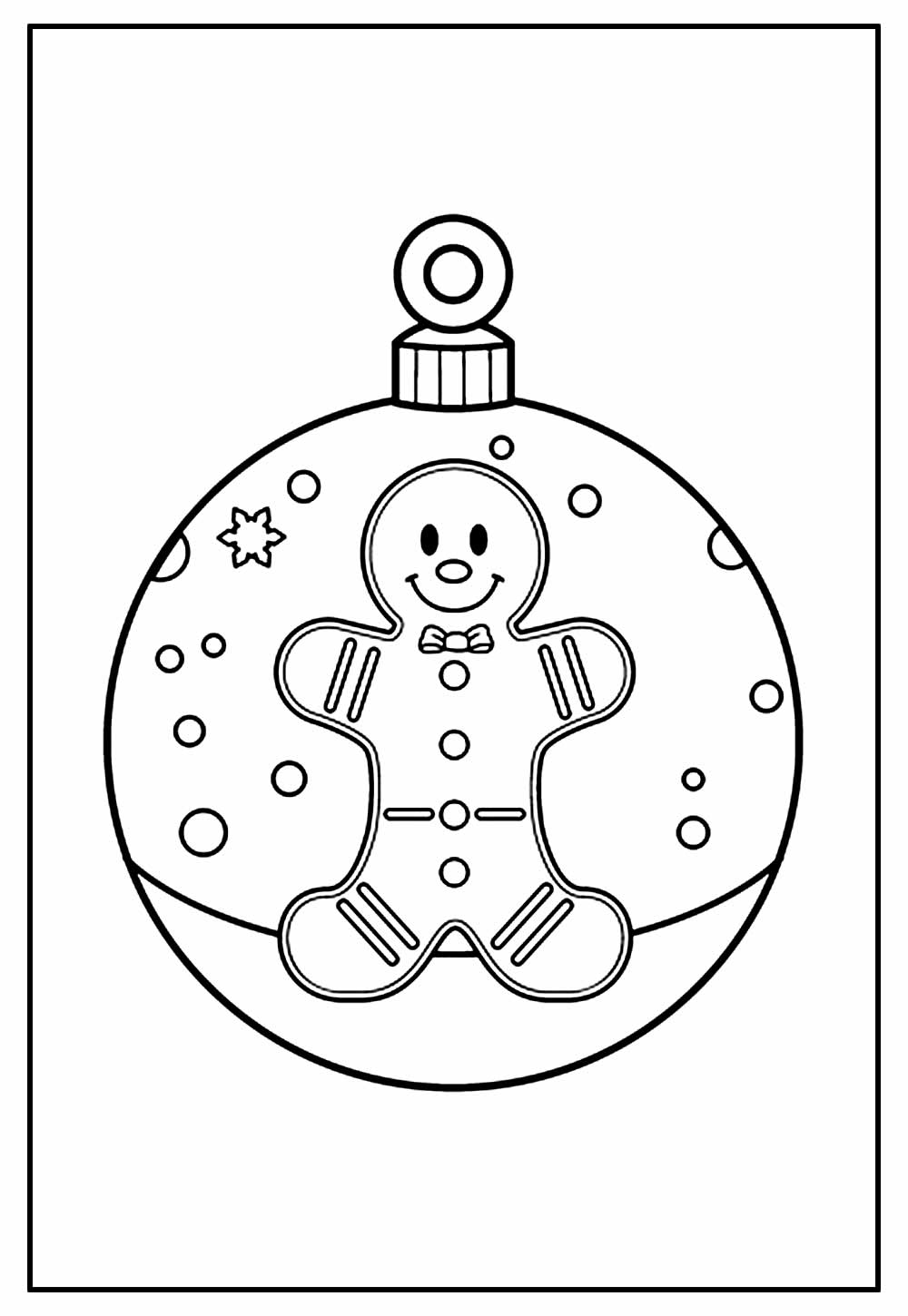 Desenho de Bola de Natal para colorir