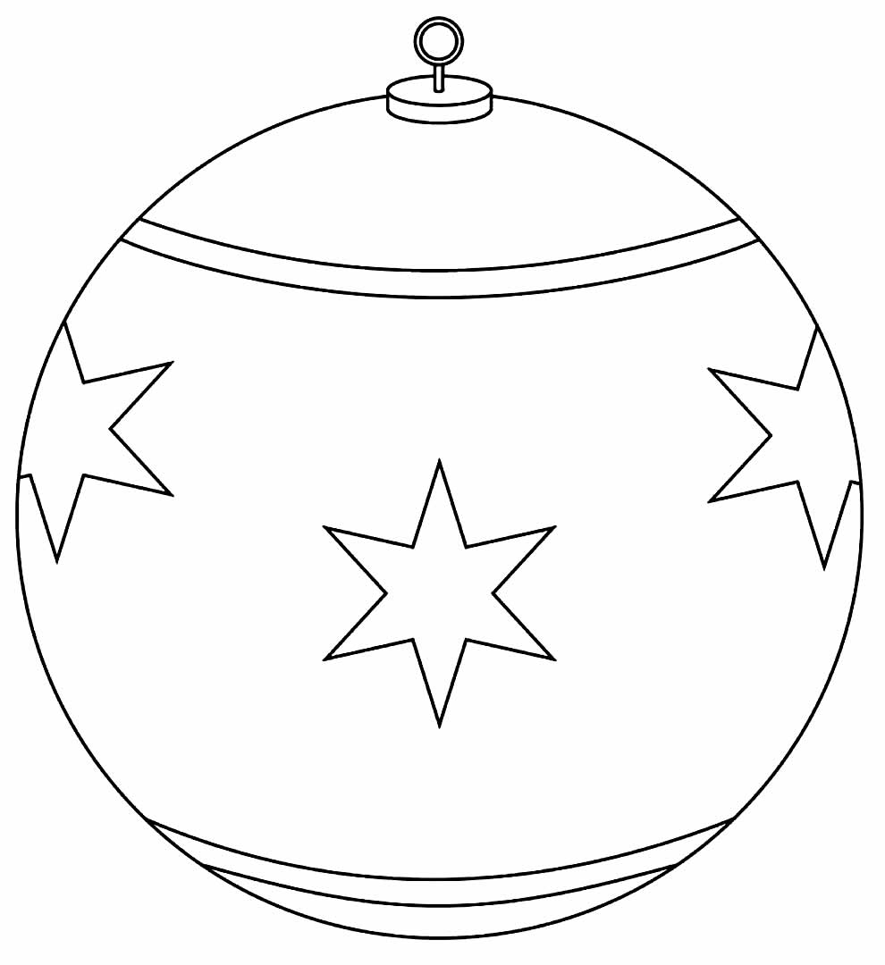 Desenho de Bola de Natal para colorir