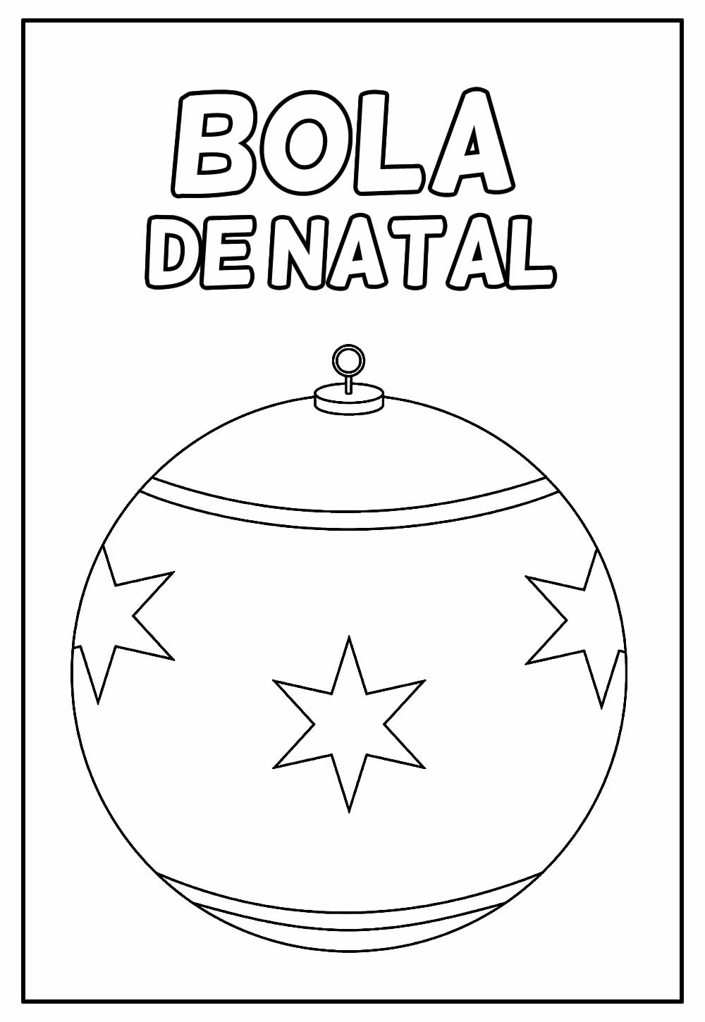 Desenho para pintar de Bola de Natal