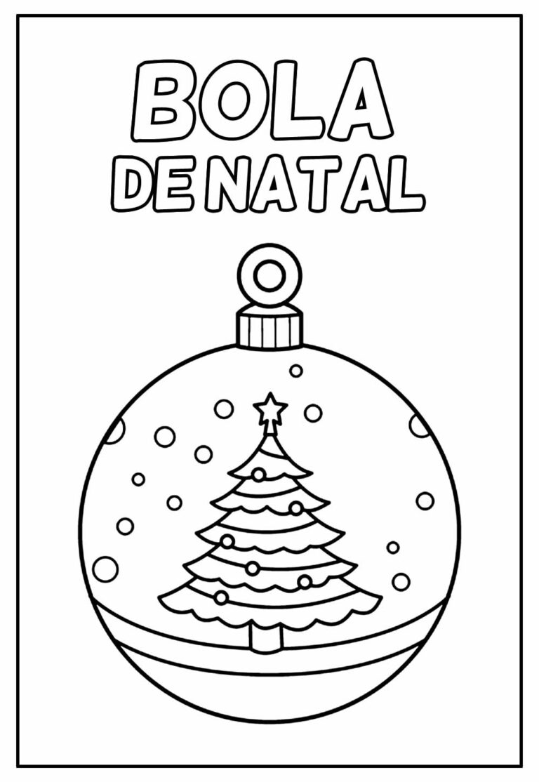 Desenhos de Bolas de Natal para colorir - Bora Colorir