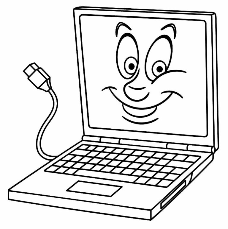 Desenhos de Computador para colorir - Bora Colorir
