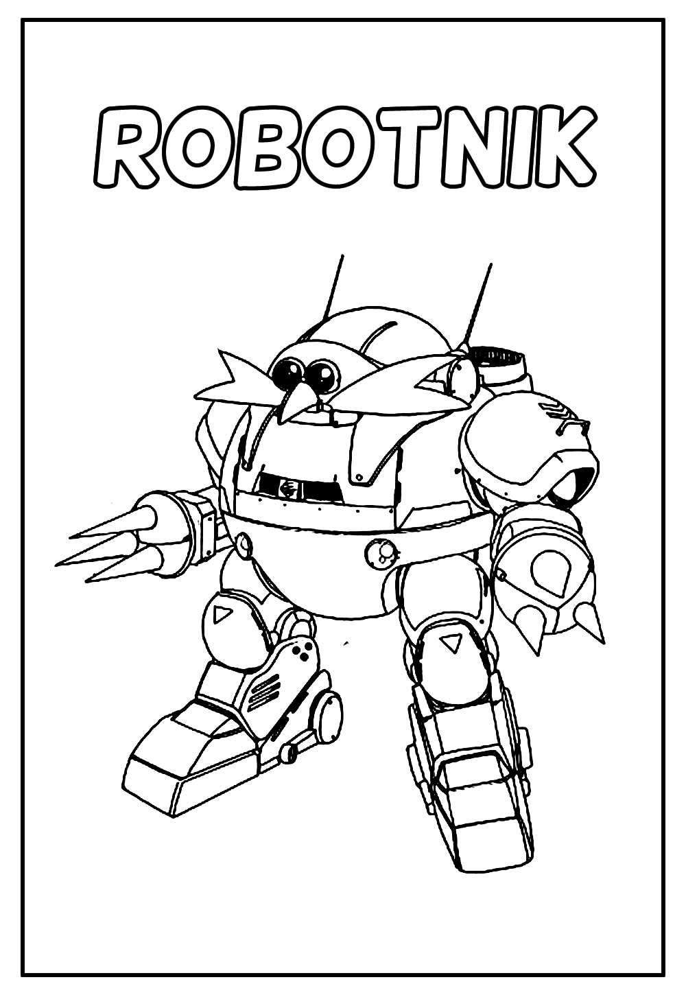 Desenho Educativo do Robotnik para colorir