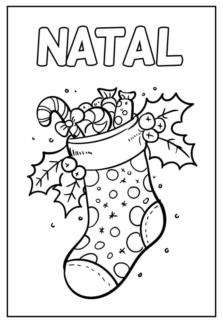 Desenhos de Natal para colorir - Bora Colorir