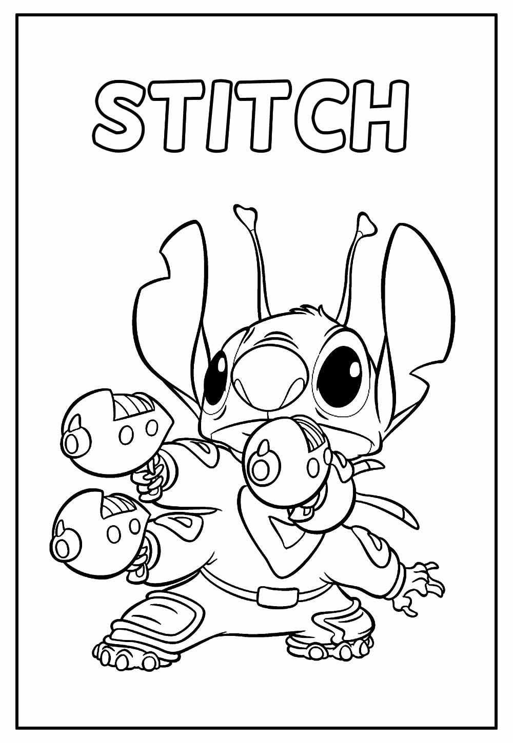Desenhos de Stitch para Imprimir e Colorir - Tudo Para Colorir