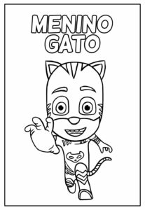 Desenhos do Menino-Gato para colorir - Bora Colorir