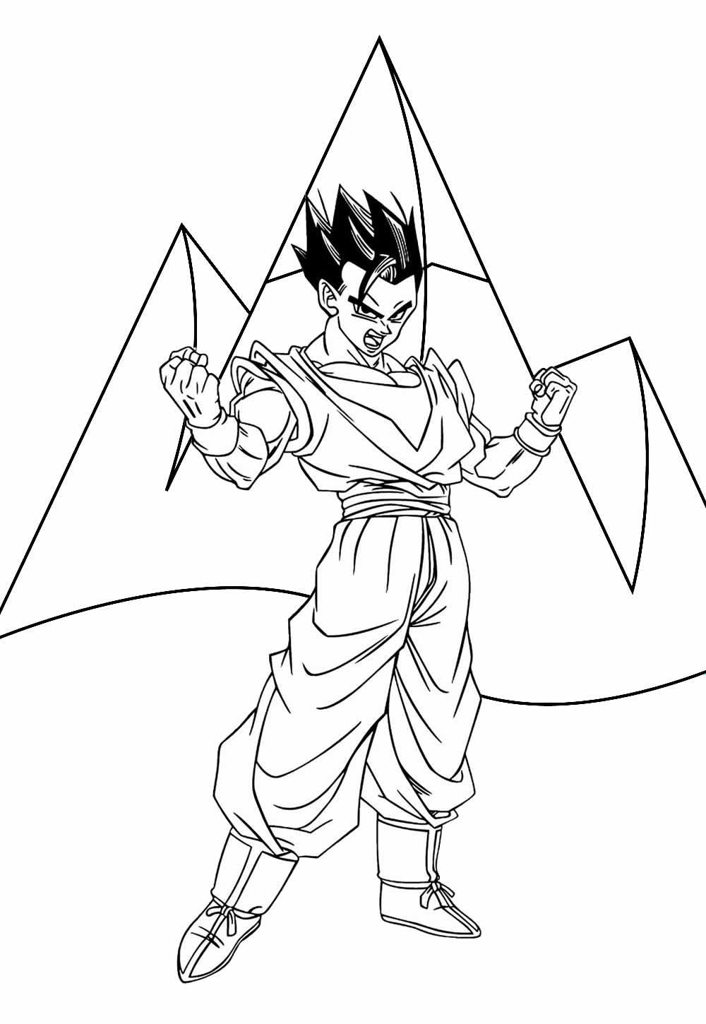 Desenho de Gohan para colorir