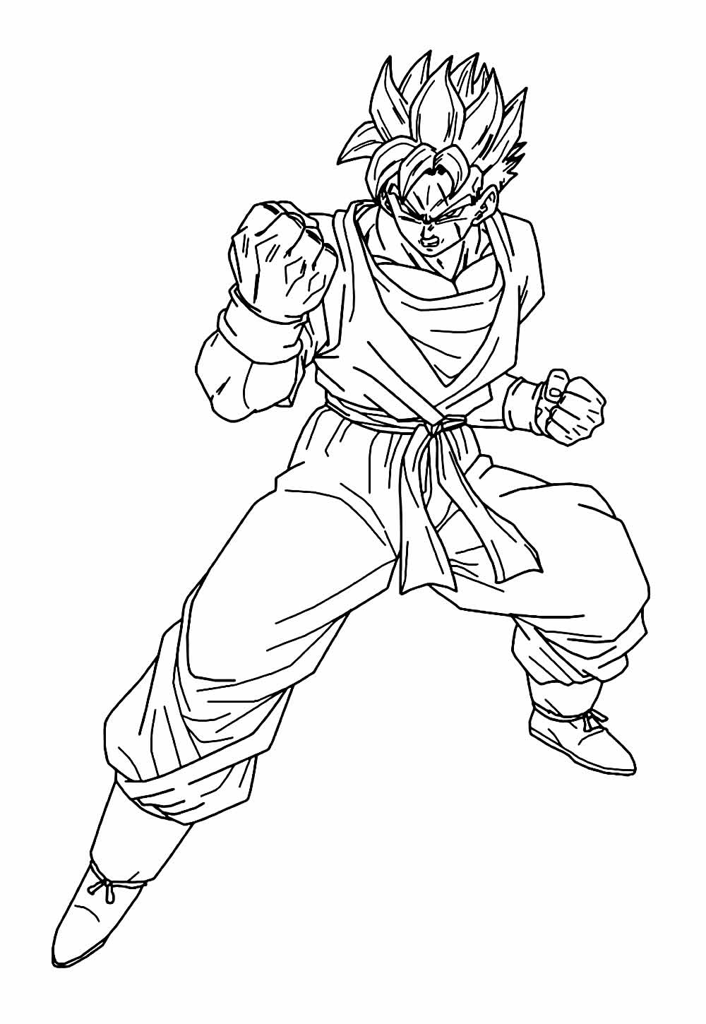 Desenho de Dragon Ball Z para pintar - Gohan