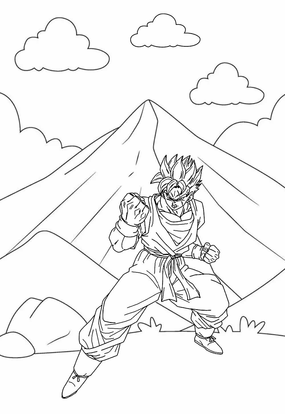 Desenhos de Gohan para colorir
