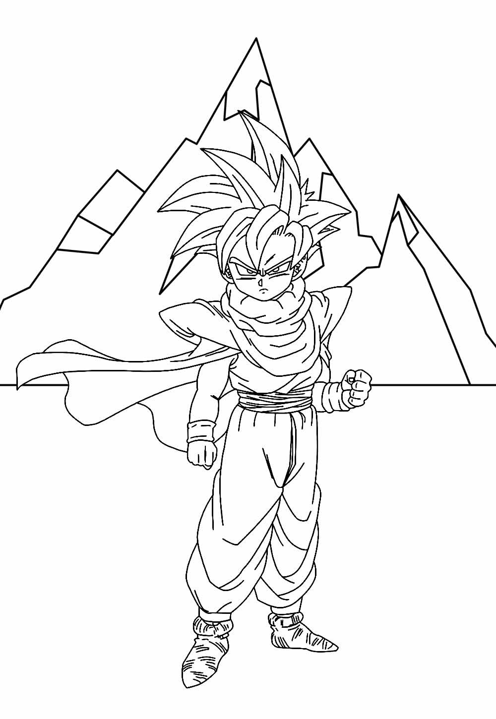 Gohan para colorir