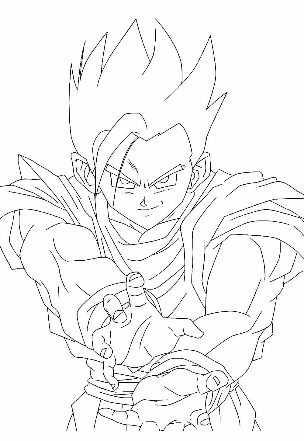 Gohan para colorir e pintar