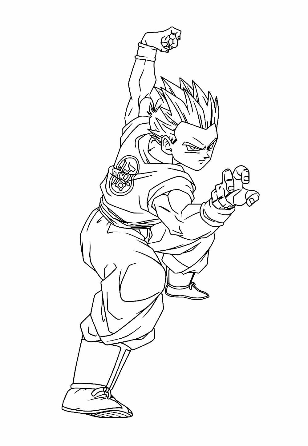 Desenho de Dragon Ball Z para colorir